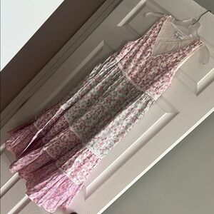 Love Shack Fancy Floral Patchwork Maxi Dress XS